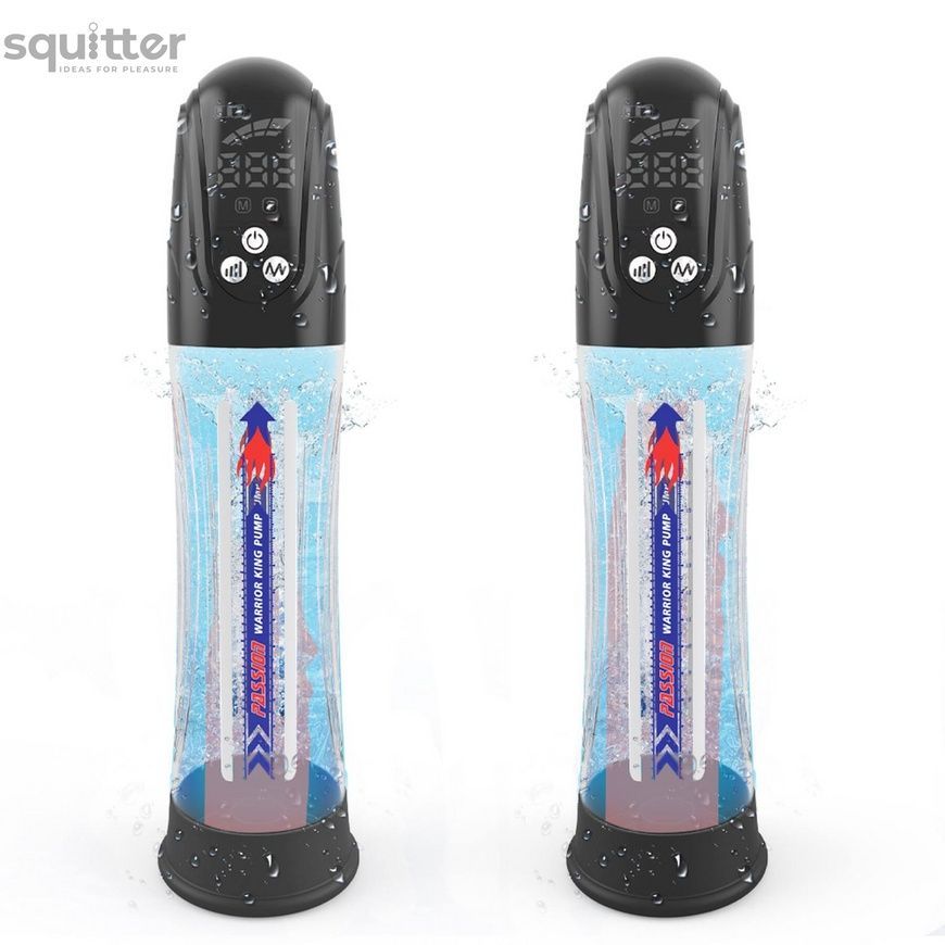 Автоматична гідропомпа 2в1 (вода/повітря) Water Bath з LED-дисплеєм, 2 режими SX1636 - онлайн-сексшоп Сквітер