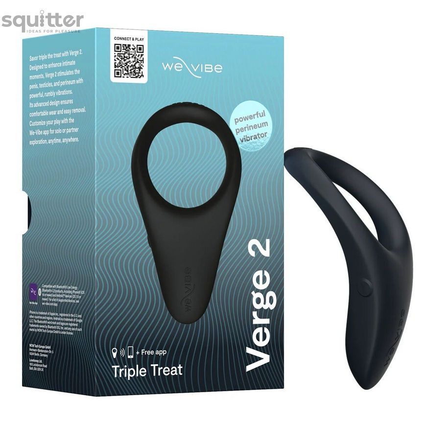 Смарт-віброкільце We-Vibe VERGE 2 Black SX3863 - онлайн-сексшоп Сквітер