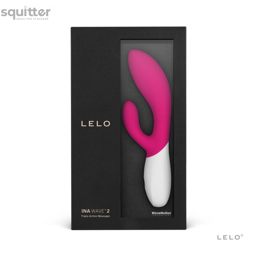 Вибратор-кролик LELO Ina Wave 2 Cerise, манящее движение ствола + вибрации SO8080 фото