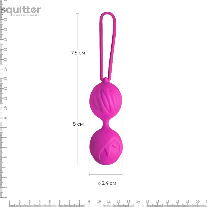 Вагінальні кульки Adrien Lastic Geisha Lastic Balls Mini Magenta (S), діаметр 3,4 см, вага 85 г AD40511 фото