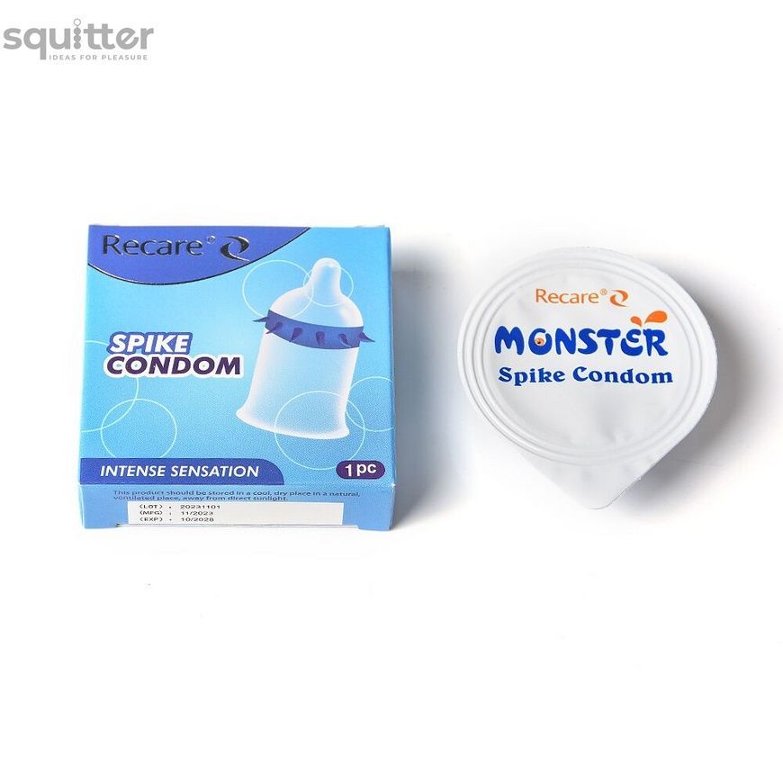 Насадка на член Recare Spike Condom Blue (презерватив з шипами) SX3350 - онлайн-сексшоп Сквітер