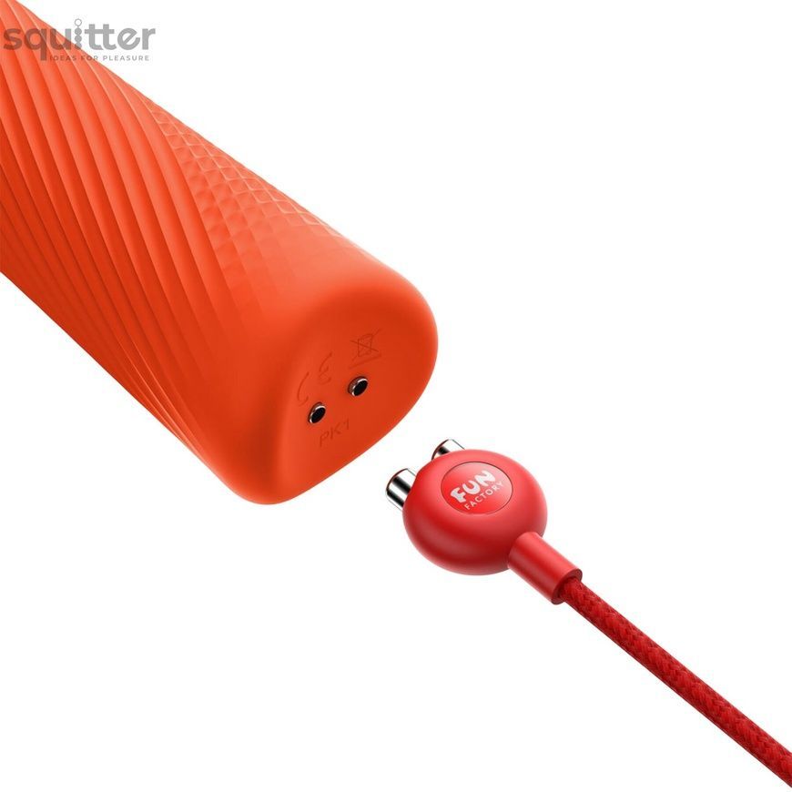 Вібромасажер Fun Factory VIM Vibrating Wand sunrise orange, суперпотужний та легкий, до 6 годин роботи SX0919 - онлайн-сексшоп Сквітер