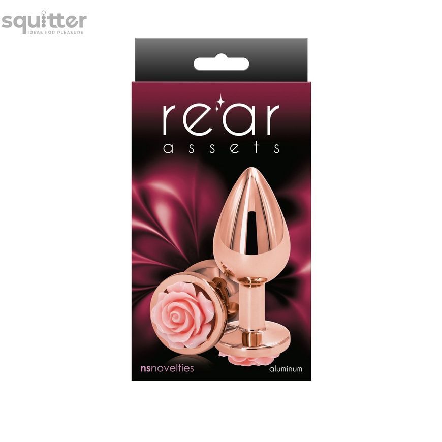 Анальна пробка NS Novelties Rear Assets - Rose - Medium - Pink SX4378 - онлайн-сексшоп Сквітер