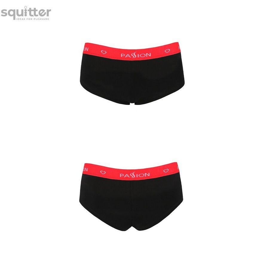Трусики-шортики Passion PS003 PANTIES black, size L SO4207 - онлайн-сексшоп Сквитер