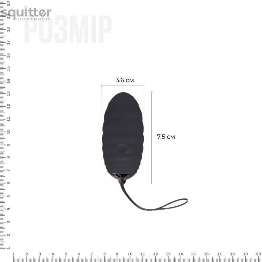 Виброяйцо Adrien Lastic Ocean Breeze Black с пультом ДУ, 10 режимов работы AD40739 - онлайн-сексшоп Сквитер