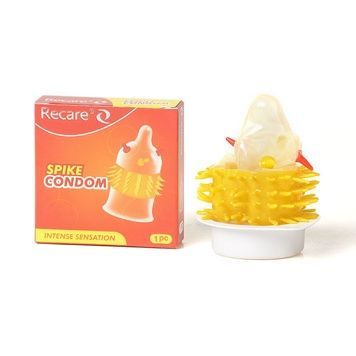 Насадка на член Recare Spike Condom Orange (презерватив з вусиками та шипами) SX3351 - онлайн-сексшоп Сквітер