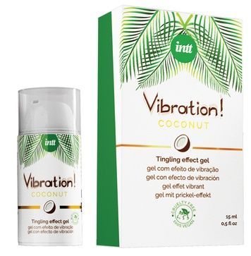 Рідкий вібратор Intt Vibration Coconut Vegan (15 мл), дуже смачний, діє до 30 хвилин SO5972 - онлайн-сексшоп Сквітер