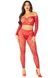 Комплект Leg Avenue Off The Shoulder Top and Footless Tights One Size, Red SX1749,5 - інтернет-магазин інтимних товарів Squitter