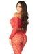 Комплект Leg Avenue Off The Shoulder Top and Footless Tights One Size, Red SX1749,4 - інтернет-магазин інтимних товарів Squitter