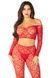 Комплект Leg Avenue Off The Shoulder Top and Footless Tights One Size, Red SX1749,1 - інтернет-магазин інтимних товарів Squitter