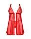 Бебі-дол Obsessive Elianes babydoll & thong, M/L, червоний, мереживний ліф, трусики-танга в наборі SX1144,3 - інтернет-магазин інтимних товарів Squitter