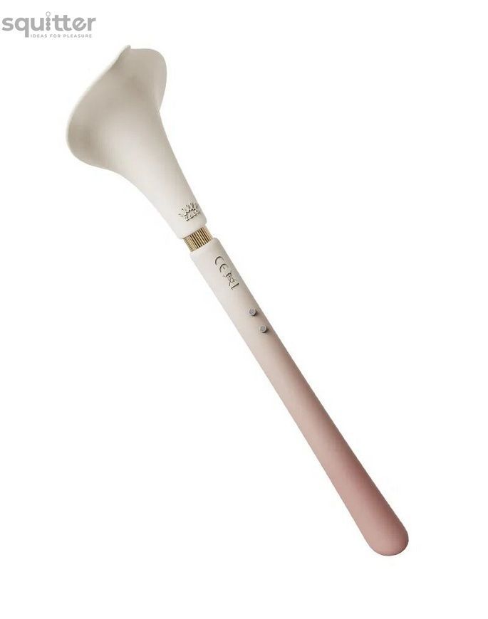 Розкішний вібромасажер Zalo &ndash; Calla Blossom Pink, двосторонній, 2 мотори SX1280 - онлайн-сексшоп Сквітер