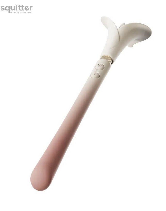 Розкішний вібромасажер Zalo &ndash; Calla Blossom Pink, двосторонній, 2 мотори SX1280 - онлайн-сексшоп Сквітер