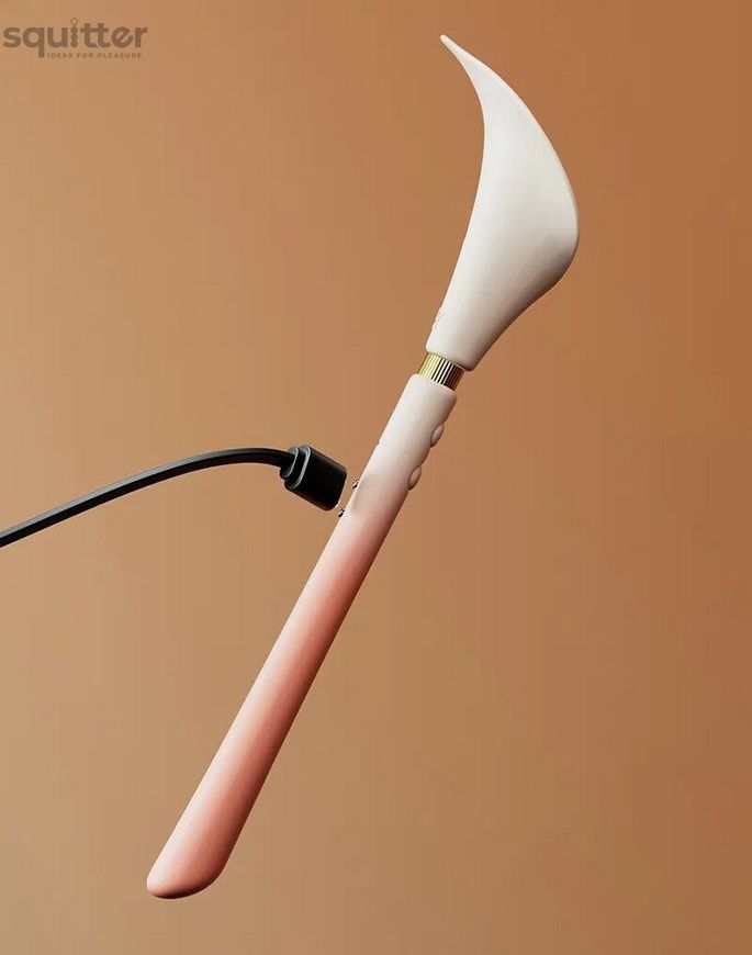 Розкішний вібромасажер Zalo &ndash; Calla Blossom Pink, двосторонній, 2 мотори SX1280 - онлайн-сексшоп Сквітер