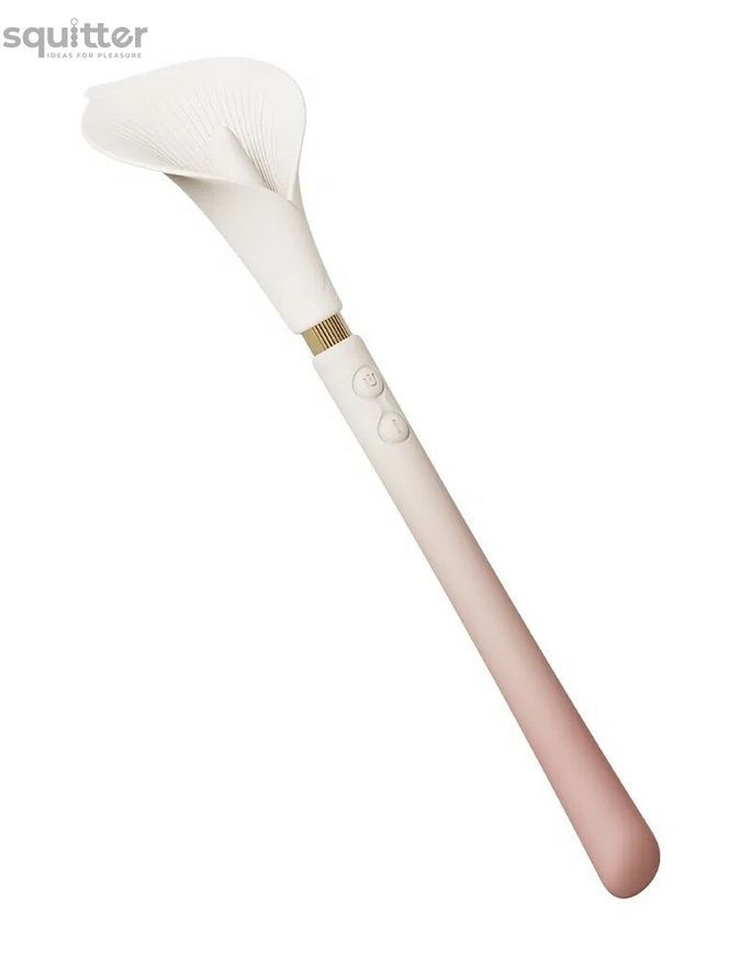 Розкішний вібромасажер Zalo &ndash; Calla Blossom Pink, двосторонній, 2 мотори SX1280 - онлайн-сексшоп Сквітер