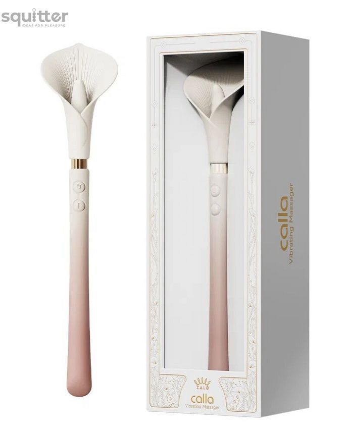Розкішний вібромасажер Zalo &ndash; Calla Blossom Pink, двосторонній, 2 мотори SX1280 - онлайн-сексшоп Сквітер