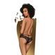 Трусики-бразиліана Penthouse Adore Me L/XL Black, квіткове мереживо, тоненькі ремінці, бантики SO6473,2 - інтернет-магазин інтимних товарів Squitter