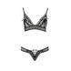 Комплект белья ERZA SET black S/M - Passion: лиф и трусикиPS26011,3 - интернет-магазин интимных товаров Squitter