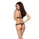 Комплект белья ERZA SET black S/M - Passion: лиф и трусикиPS26011,2 - интернет-магазин интимных товаров Squitter