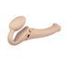 Безремневой страпон с вибрацией Strap-On-Me Vibrating Flesh M, диаметр 3,3см, пульт ДУ, регулируемыйSO3355,1 - интернет-магазин интимных товаров Squitter