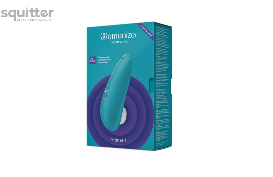 Вакуумний кліторальний стимулятор Womanizer Starlet 3 TURQUOISE SO8740 фото