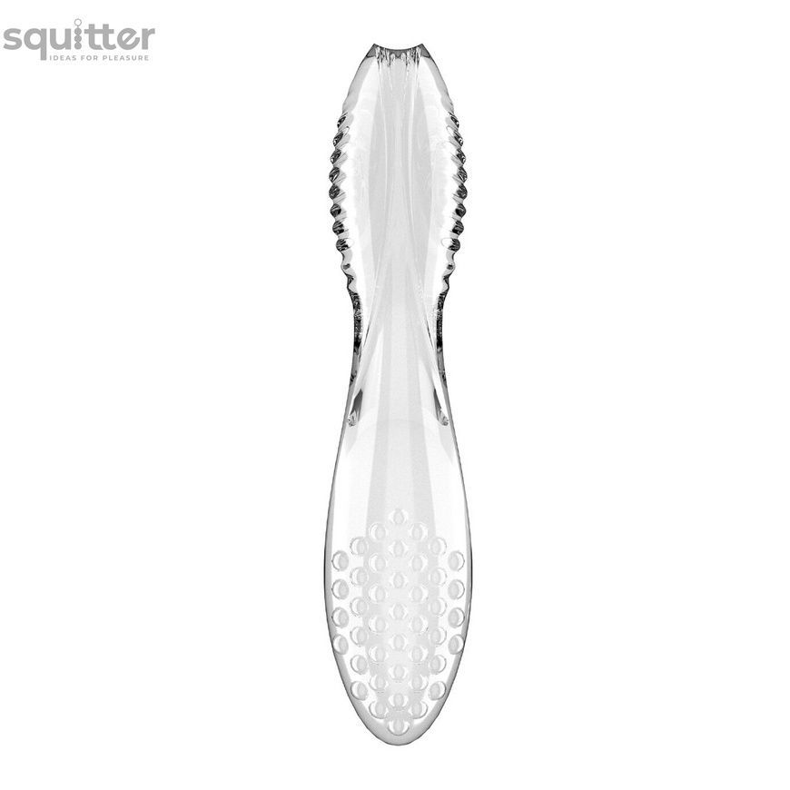 Двосторонній скляний дилдо Satisfyer Dazzling Crystal 2 Transparent SX3550 - онлайн-сексшоп Сквітер
