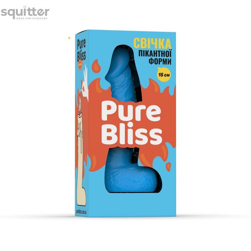 Свічка у вигляді члена Pure Bliss MINI Blue 15 см SX1698 - онлайн-сексшоп Сквітер