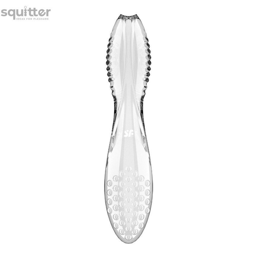 Двосторонній скляний дилдо Satisfyer Dazzling Crystal 2 Transparent SX3550 - онлайн-сексшоп Сквітер