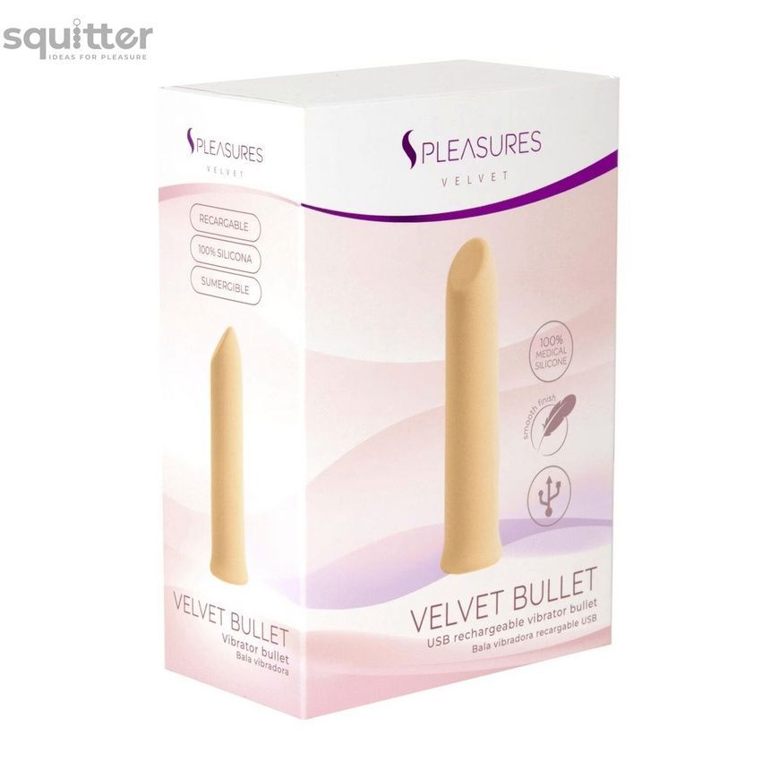 Віброкуля S Pleasures Velvet Bullet Peach SX4583 - онлайн-сексшоп Сквітер