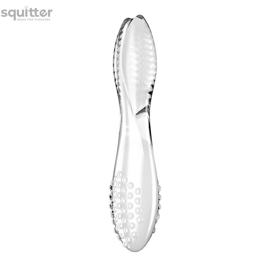 Двосторонній скляний дилдо Satisfyer Dazzling Crystal 2 Transparent SX3550 - онлайн-сексшоп Сквітер