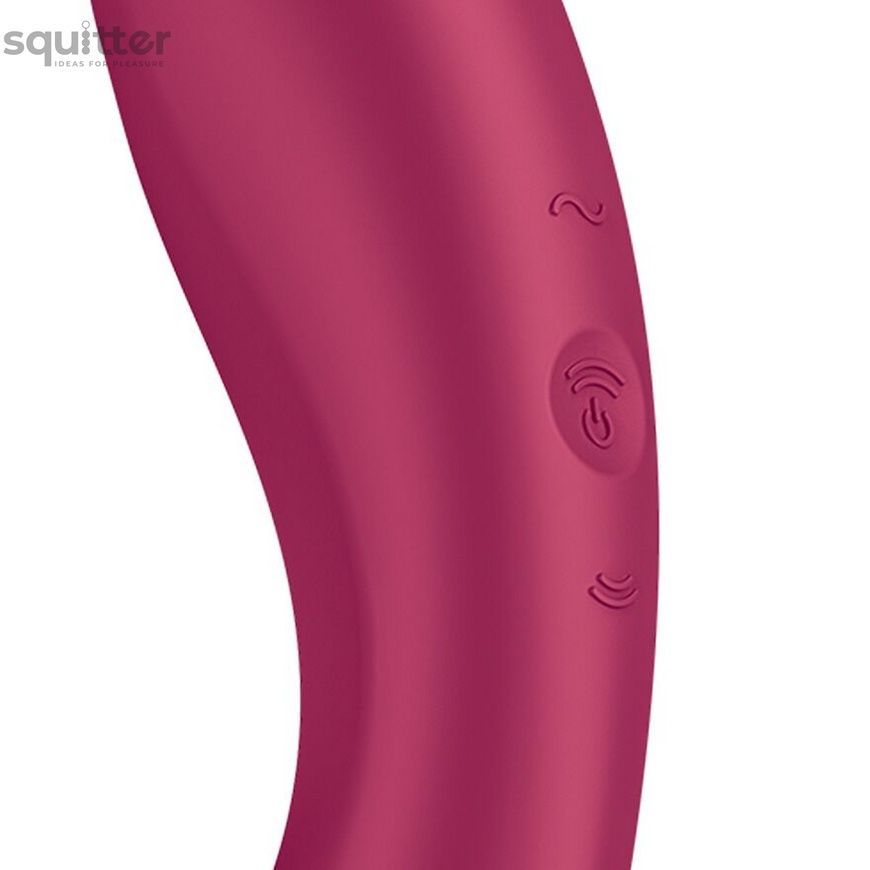Вакуумный стимулятор с вибрацией Satisfyer Curvy Trinity 1 Red, игрушка 3в1 SO8407 - онлайн-сексшоп Сквитер