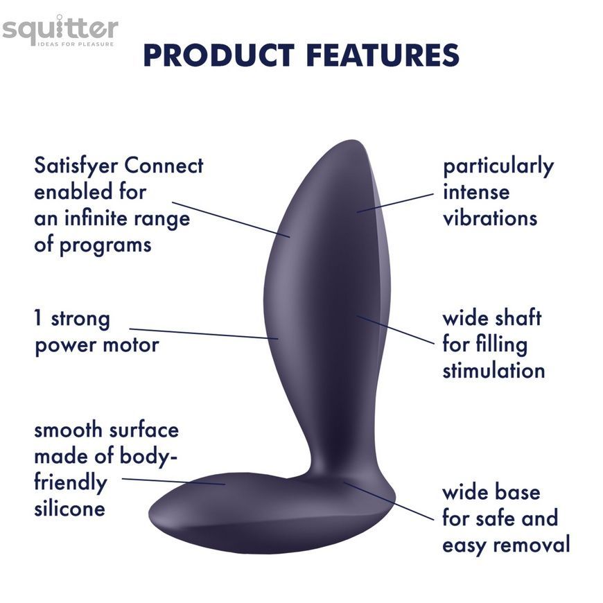 Анальна смарт-пробка з вібрацією Satisfyer Power Plug, дуже потужна SO8678 - онлайн-сексшоп Сквітер