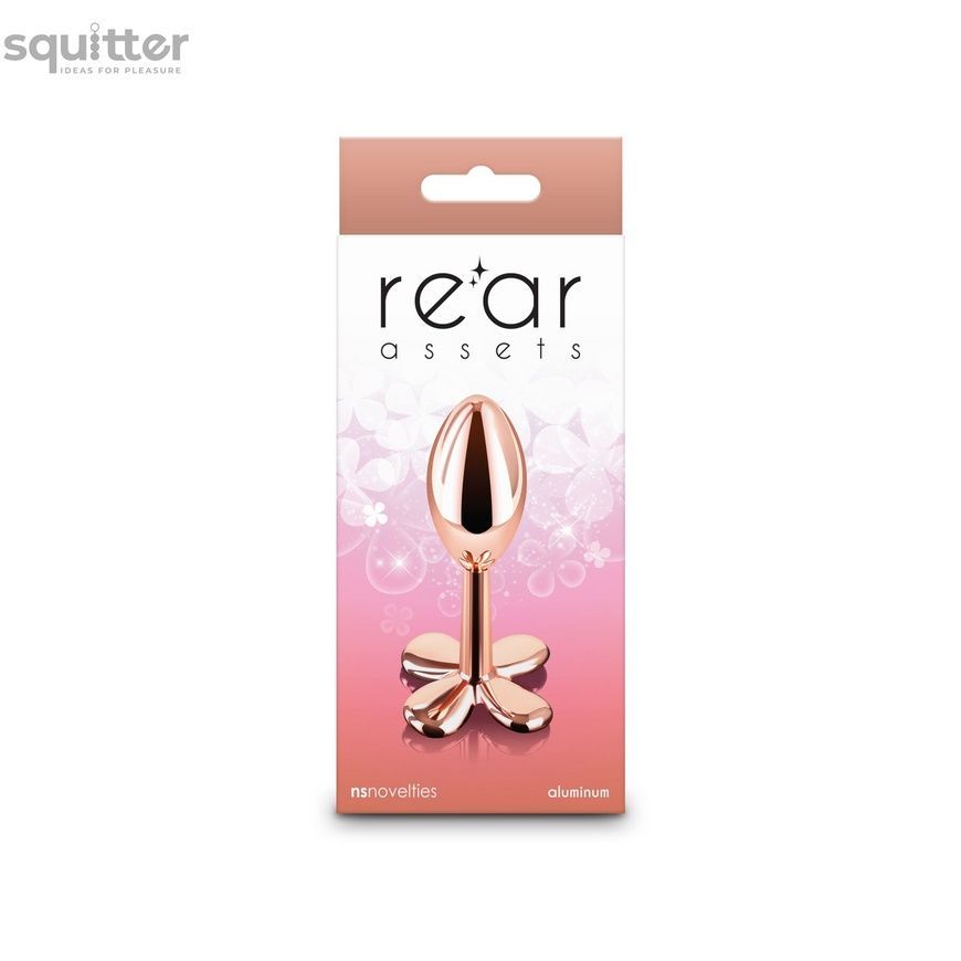 Анальна пробка NS Novelties Rear Assets - Clover - Rose Gold SX4379 - онлайн-сексшоп Сквітер