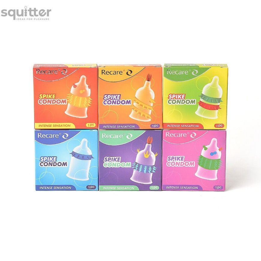 Насадка на член Recare Spike Condom Orange (презерватив з вусиками та шипами) SX3351 - онлайн-сексшоп Сквітер