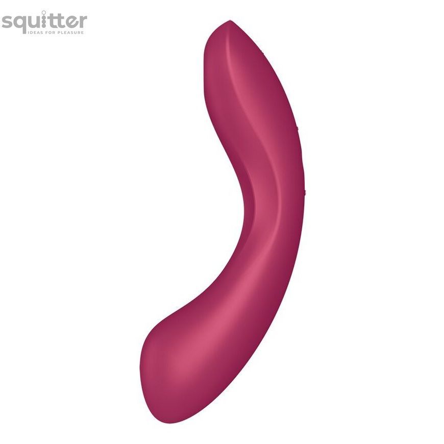 Вакуумный стимулятор с вибрацией Satisfyer Curvy Trinity 1 Red, игрушка 3в1 SO8407 - онлайн-сексшоп Сквитер
