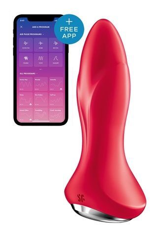 Анальна смарт-вібропробка із перлинним масажем Satisfyer Rotator Plug 1+ Red SO6277 - онлайн-сексшоп Сквітер