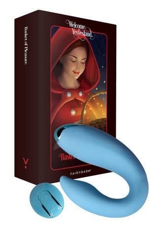 Вібратор для пар FairyGasm PleasureBerry blue, зарядний кейс, пульт ДК SX0640 - онлайн-сексшоп Сквітер