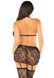 Комплект Leg Avenue Bra Top, Garter Skirt and Stockings One Size, Black SX1750,2 - інтернет-магазин інтимних товарів Squitter