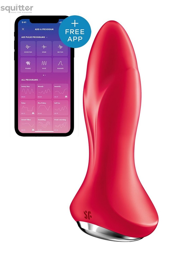 Анальна смартвібропробка із перлинним масажем Satisfyer Rotator Plug 1+ Red SO6277 фото