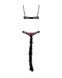 Эротический костюм гепарда Obsessive Gepardina 3 pcs costume S/M, черный, меховая отделка, монокини,SO7276,6 - интернет-магазин интимных товаров Squitter