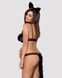 Эротический костюм гепарда Obsessive Gepardina 3 pcs costume S/M, черный, меховая отделка, монокини,SO7276,2 - интернет-магазин интимных товаров Squitter