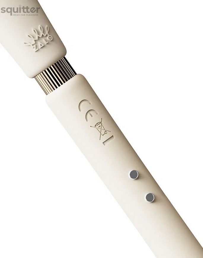 Розкішний вібромасажер Zalo &ndash; Calla Ivory White, двосторонній, 2 мотори SX1281 - онлайн-сексшоп Сквітер