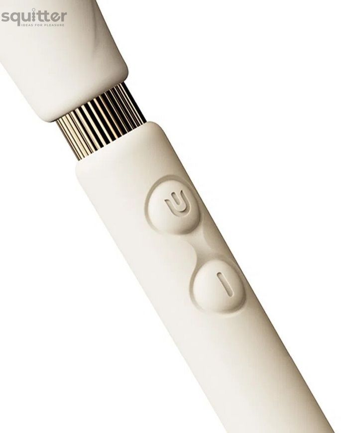 Розкішний вібромасажер Zalo &ndash; Calla Ivory White, двосторонній, 2 мотори SX1281 - онлайн-сексшоп Сквітер