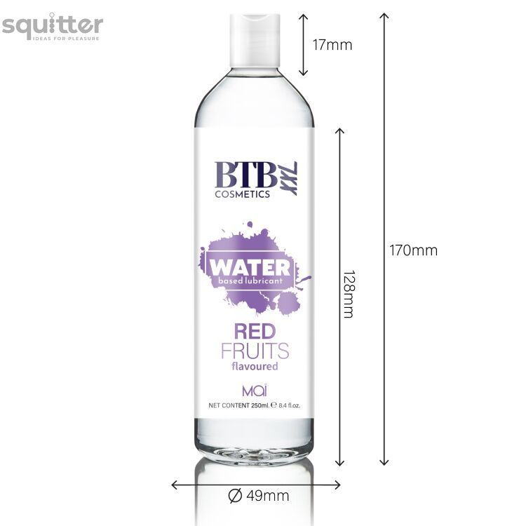 Смазка на водной основе BTB FLAVORED RED FRUITS с ароматом красных фруктов (250 мл) SO6568 - онлайн-сексшоп Сквитер