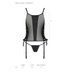 Сітчастий корсет з люверсами і знімними пажами Passion MALWIA CORSET 2XL/3XL black екошкіра, стрінги SO5767,7 - інтернет-магазин інтимних товарів Squitter