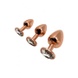 Металева анальна пробка Wooomy Tralalo Rose Gold Metal Plug Size L, діаметр 4 см, довжина 9 см SO7426 фото 4