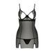 Прозора сорочка приталена Passion QUENTRIS CHEMISE L/XL, black, трусики PS26604,5 - інтернет-магазин інтимних товарів Squitter