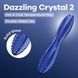 Двосторонній скляний дилдо Satisfyer Dazzling Crystal 2 Blue SX3551,6 - інтернет-магазин інтимних товарів Squitter