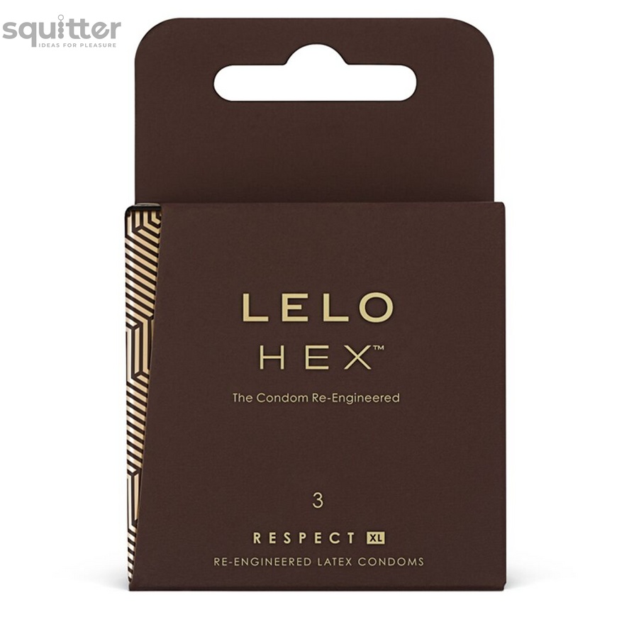 Презервативы LELO HEX Condoms Respect XL 3 Pack, тонкие и суперпрочные, увеличенный размер SO8132 фото