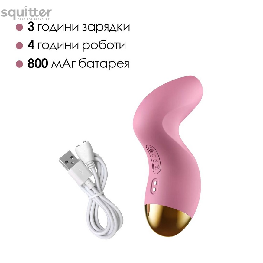 Вакуумний кліторальний стимулятор Svakom Pulse Pure Pale Pink, 5 режимів, 5 інтенсивностей у кожному SO6993 фото